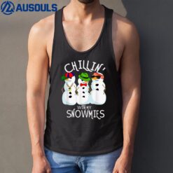 Hip Hop Music Christmas Snowman Chillin' With My Snowmies Tank Top
