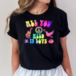 Hippie Costume Peace Sign Love 60s 70s Party Men Women T-Shirt