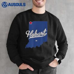 Hobart Indiana IN Map Sweatshirt