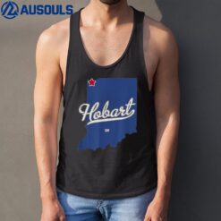 Hobart Indiana IN Map Tank Top