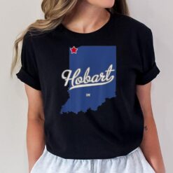 Hobart Indiana IN Map T-Shirt
