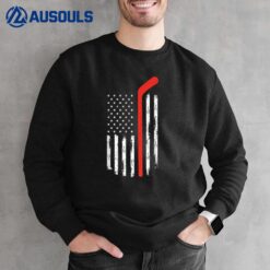 Hockey American Flag Vintage Hockey Sweatshirt