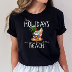 Holidays Are More Fun At The Beach Santa Tropical Christmas T-Shirt