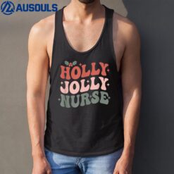 Holly Xmas Jolly Nurse Christmas Tee For Mens Womens Tank Top