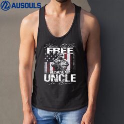 Home Of The Free Because My Uncle Is Brave Veteran Tank Top