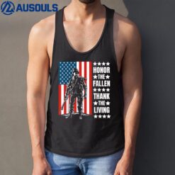 Honor The Fallen Thank The Living Memorial Day Veterans Day Ver 1 Tank Top