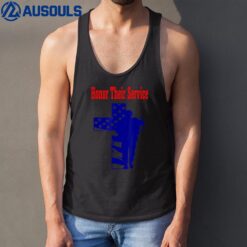 Honor Their Service Memorial Day Veteran Christian Tank Top