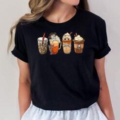 Horror Fall Coffee Pumpkin Spice Latte Iced Autumn Halloween T-Shirt