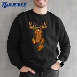 Horse Christmas Santa Clause Reindeer Xmas Horse Lover Rider Sweatshirt