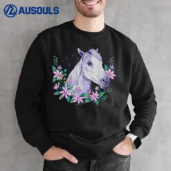 Horse Floral Flowers Horseback Riding Horse Lover Sweatshirt