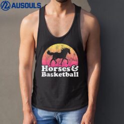Horse and Basketball Women or Girls Horses Tank Top
