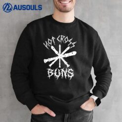 Hot Cross Buns Funny Recorder Music Ironic Heavy Metal Song Sweatshirt