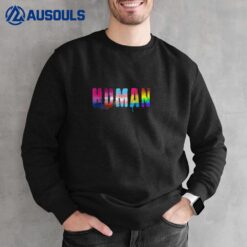 Human LGBT Flag Gay Pride Month Transgender Rainbow Lesbian Sweatshirt