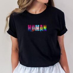 Human LGBT Flag Gay Pride Month Transgender Rainbow Lesbian T-Shirt