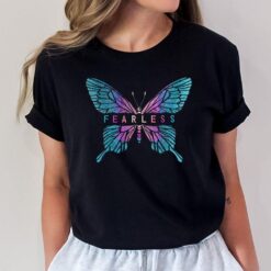 Humor Fearless Butterfly Cute Colorful Blue Butterfly T-Shirt