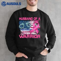 Husband Of A Warrior Breast Cancer Support Police Sweatshirt