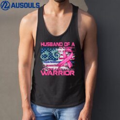 Husband Of A Warrior Breast Cancer Support Police Tank Top