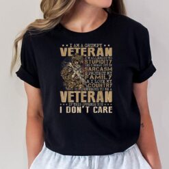 I Am A Grumpy Veteran Proud To Be Veteran Grumpy Old Man T-Shirt