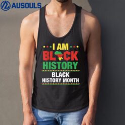 I Am Black History Month African American Pride Mens Womens Tank Top