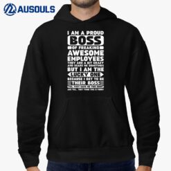 I Am a Proud Boss of Freaking Awesome Employees Shirt Funny Hoodie