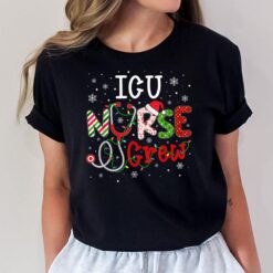 ICU Christmas Nurse Crew Funny Nursing Christmas Pattern T-Shirt
