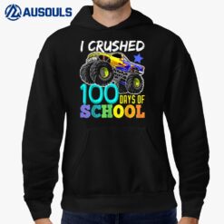 I Crushed 100 Days Of School TShirt Boys Monster Truck Hoodie