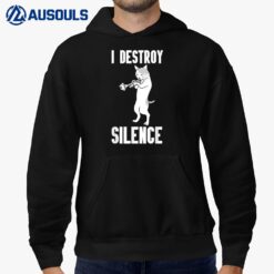 I Destroy Silence Trumpet Cat Player Marching Band Music Hoodie