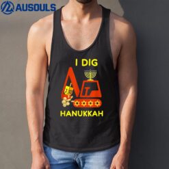 I Dig Hanukkah Crane Construction Kids Chanukah Pajamas  Ver 2 Tank Top