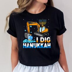 I Dig Hanukkah Excavator Construction Toddler Hanukkah Boys T-Shirt
