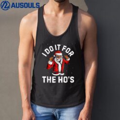 I Do It For The Ho's Santa Christmas African American Black Tank Top