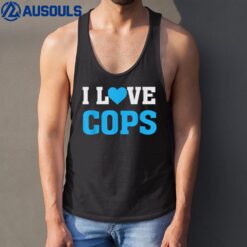 I Heart Love Cops LEO's Police Officers Tank Top