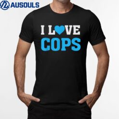 I Heart Love Cops LEO's Police Officers T-Shirt