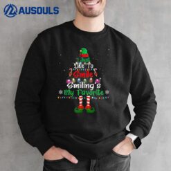 I Just Like To Smile Smiling's My Favorite Christmas Elf Sweatshirt