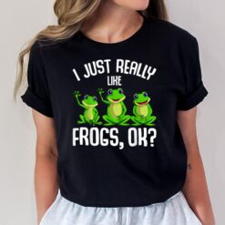 I Just Really Like Frogs Kids Girls Boys Frog T-Shirt