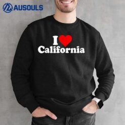 I Love Heart California Cali State Sweatshirt
