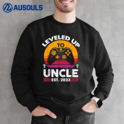 I Leveled Up To Uncle Est 2023 Funny Pregnancy Announcement Sweatshirt