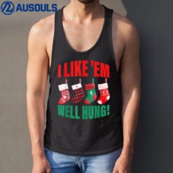 I Like 'Em Well-Hung Funny Christmas Tank Top