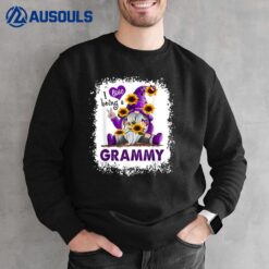 I Love Being A Grammy - Purple Gnome Sunflower Peace Sweatshirt