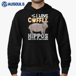 I Love Coffee - Hippopotamus Zoo Animal Hippo Lover Wildlife Hoodie