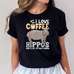 I Love Coffee - Hippopotamus Zoo Animal Hippo Lover Wildlife T-Shirt