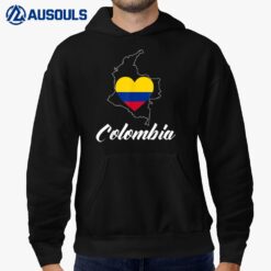I Love Colombia Flag Map Colombian Pride Souvenir Camiseta Hoodie
