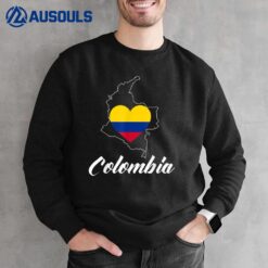 I Love Colombia Flag Map Colombian Pride Souvenir Camiseta Sweatshirt