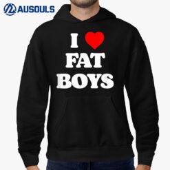 I Love Fat Boys Funny Lineman Lover Football Fan Graphic Hoodie
