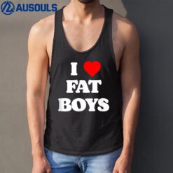 I Love Fat Boys Funny Lineman Lover Football Fan Graphic Tank Top