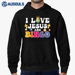 I Love Jesus And Bingo Christian Cross Board Games Hoodie