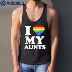 I Love My Aunts Rainbow Heart Gay Pride Lgbt Flag Pride Tank Top