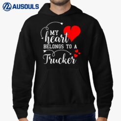 I Love My Trucker Husband Wife Gifts Valentines Day Hoodie