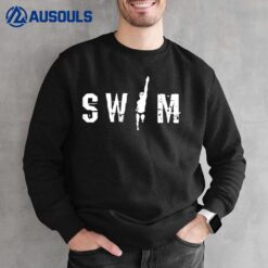 I Love Swimming Coach Proud Swimmer Swim Life Training Coach Sweatshirt