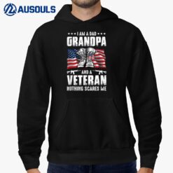 I'M A Dad Grandpa And A Veteran Nothing Scares Me Father Day Ver 2 Hoodie