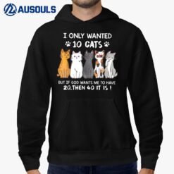 I Only Wanted 10 Cats But If God Wants Me To Have 20 Then 40 Hoodie